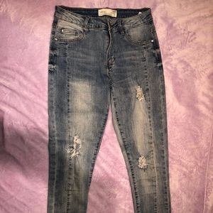 high waisted “mom jeans”